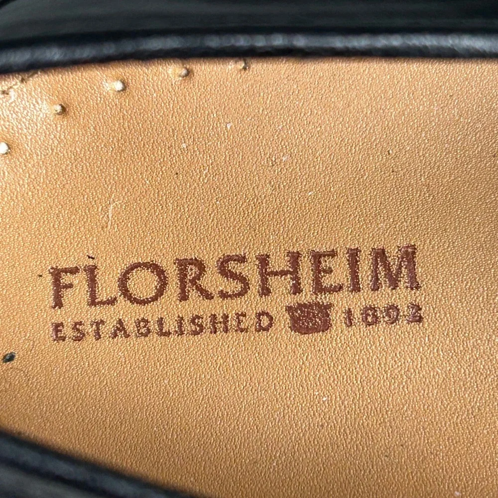 Florsheim Pica Mens Black Croc Embossed Leather Tassel Loafers Dress Shoes 13D